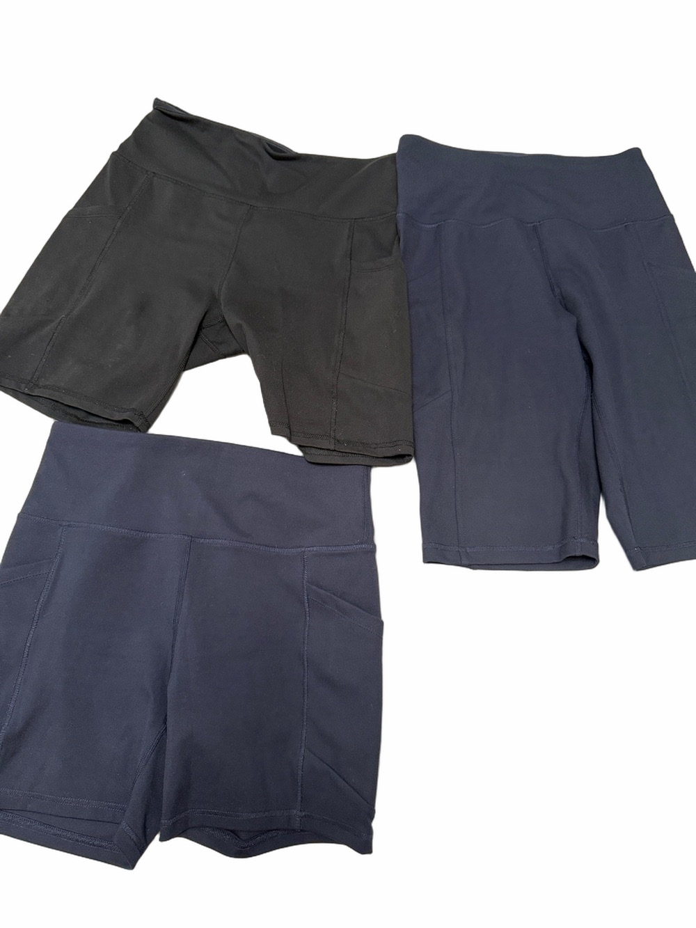 Marika Black and Navy Workout Bike Shorts 3 pair - Trio